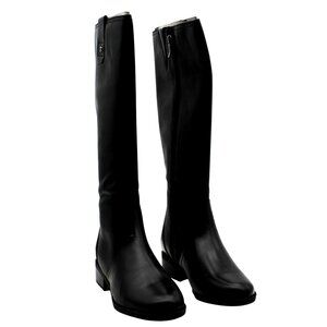 Easy Spirit Womens Black Zipper Accent Water Resistant Rhonda Round Toe Block He